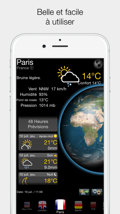 Screenshot #1 pour Prévisions de météo réelle