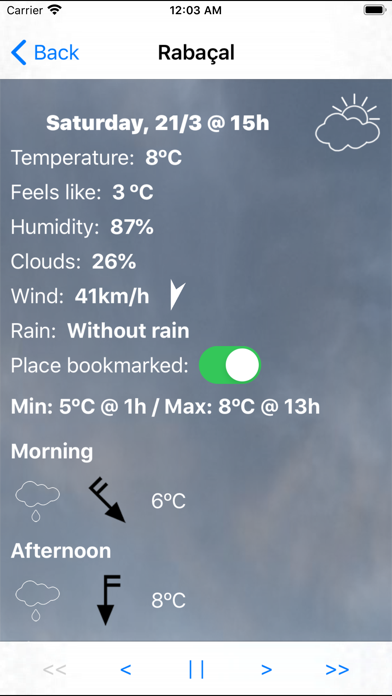 Madeira Weather Screenshot
