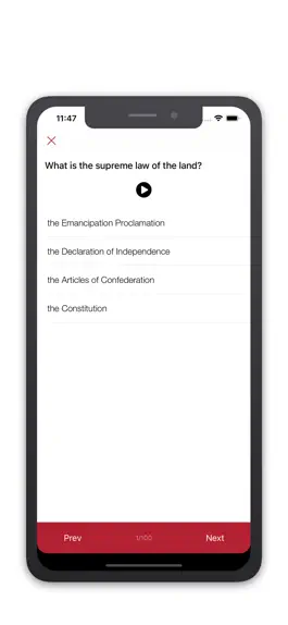 Game screenshot U.S. Civics Test with Audio apk