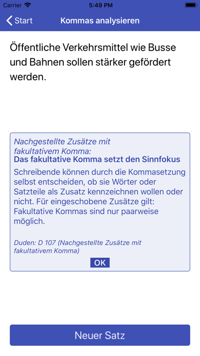 Kommaregeln Deutsch Screenshot