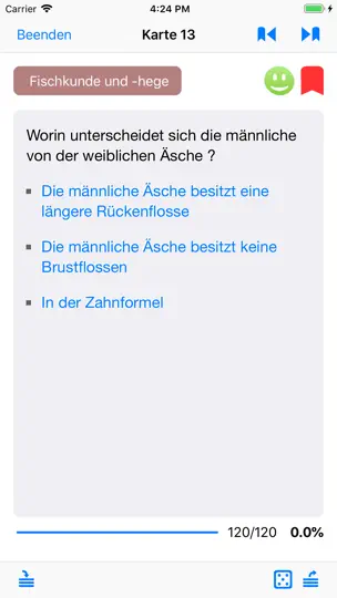 Screenshot von Fischereiprüfung Brandenburg auf dem iPhone 6