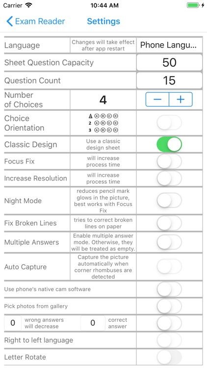 Exam Reader-Optical Test Grade