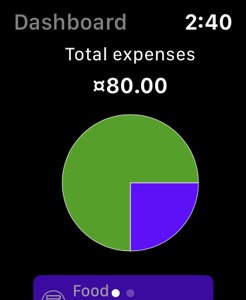 iSave - Expense Tracker Watch screenshot #1 for Apple Watch