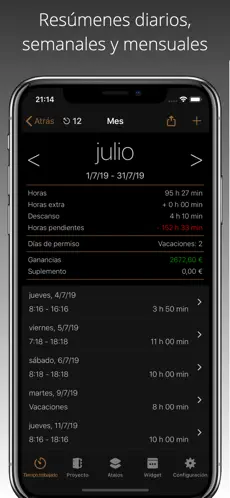 Screenshot 2 FlexLog - Registro de trabajo iphone