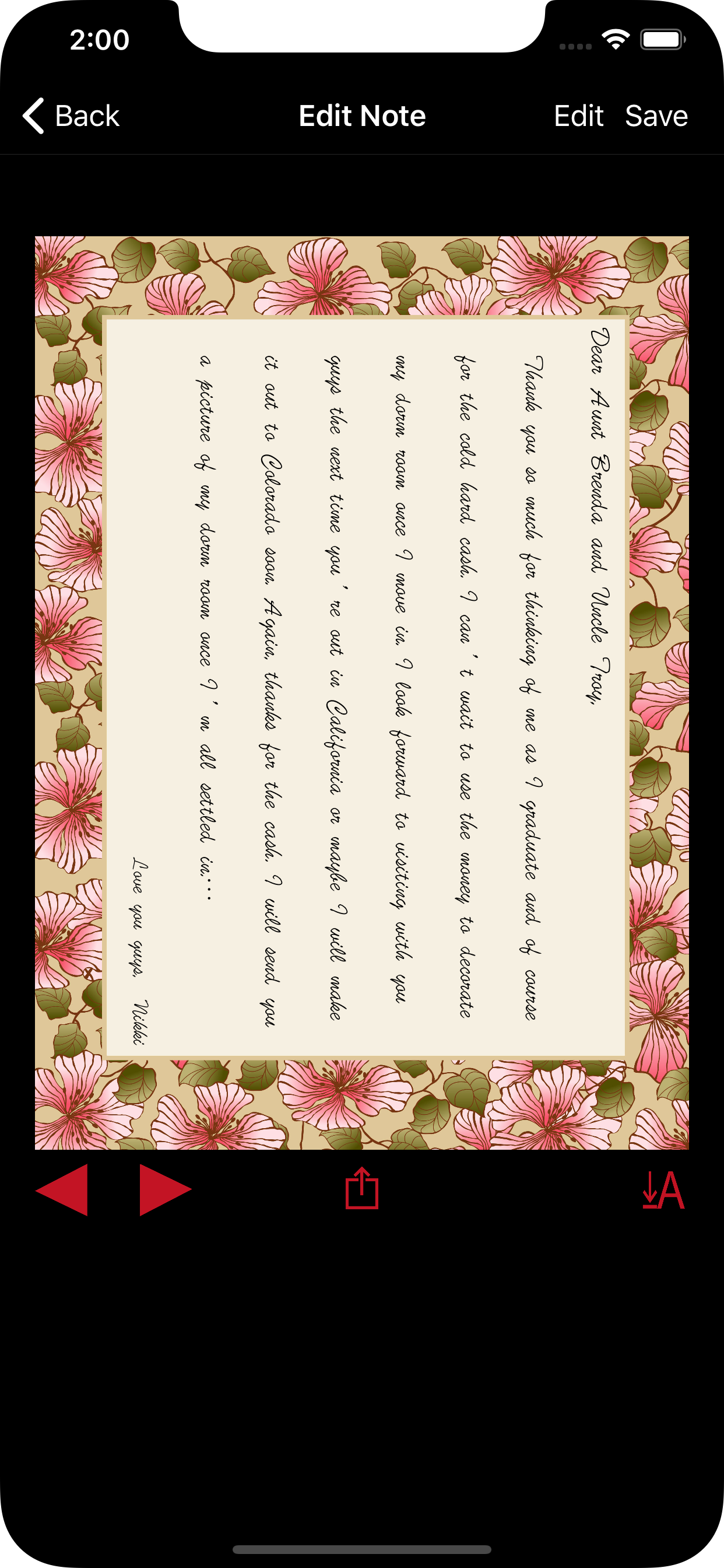 Writing - Diary, Letter, Prose