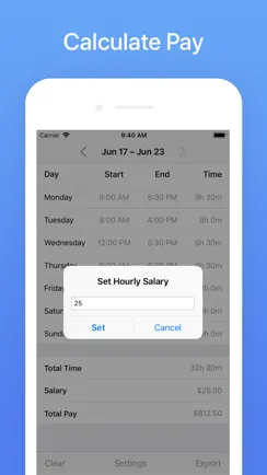 Hours Tracker: Time Calculator iPhone image 3