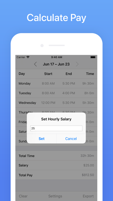 Screenshot #3 pour Hours Tracker: Time Calculator