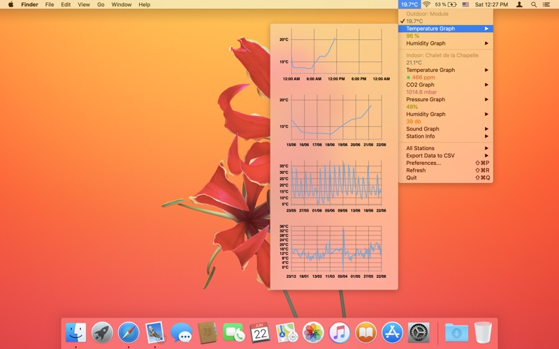 Screenshot #1 pour AtmoBar 4 - Netatmo Client