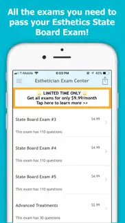 esthetician exam center iphone screenshot 3