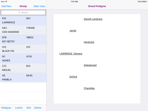 Sheep Pedigree Database screenshot 4