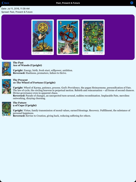 Screenshot #4 for Holy Light Tarot