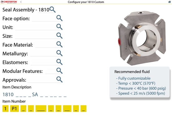 1810/2810 Configurator iPad screenshot 3 - Reference app