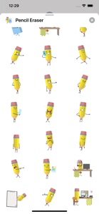 Pencil Eraser Animated Sticker screenshot #2 for iPhone