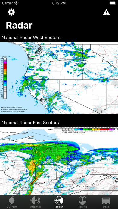 NOAA Hurricane Center Screenshot