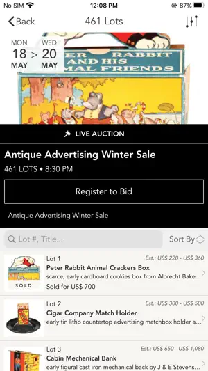 AntiqueAdvertising.com screenshot 2