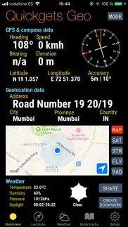 quickgets geo: geodata widgets iphone screenshot 1