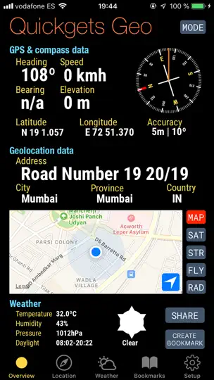 Captura de pantalla de Quickgets Geo: Widgets Geodata en iPhone 1