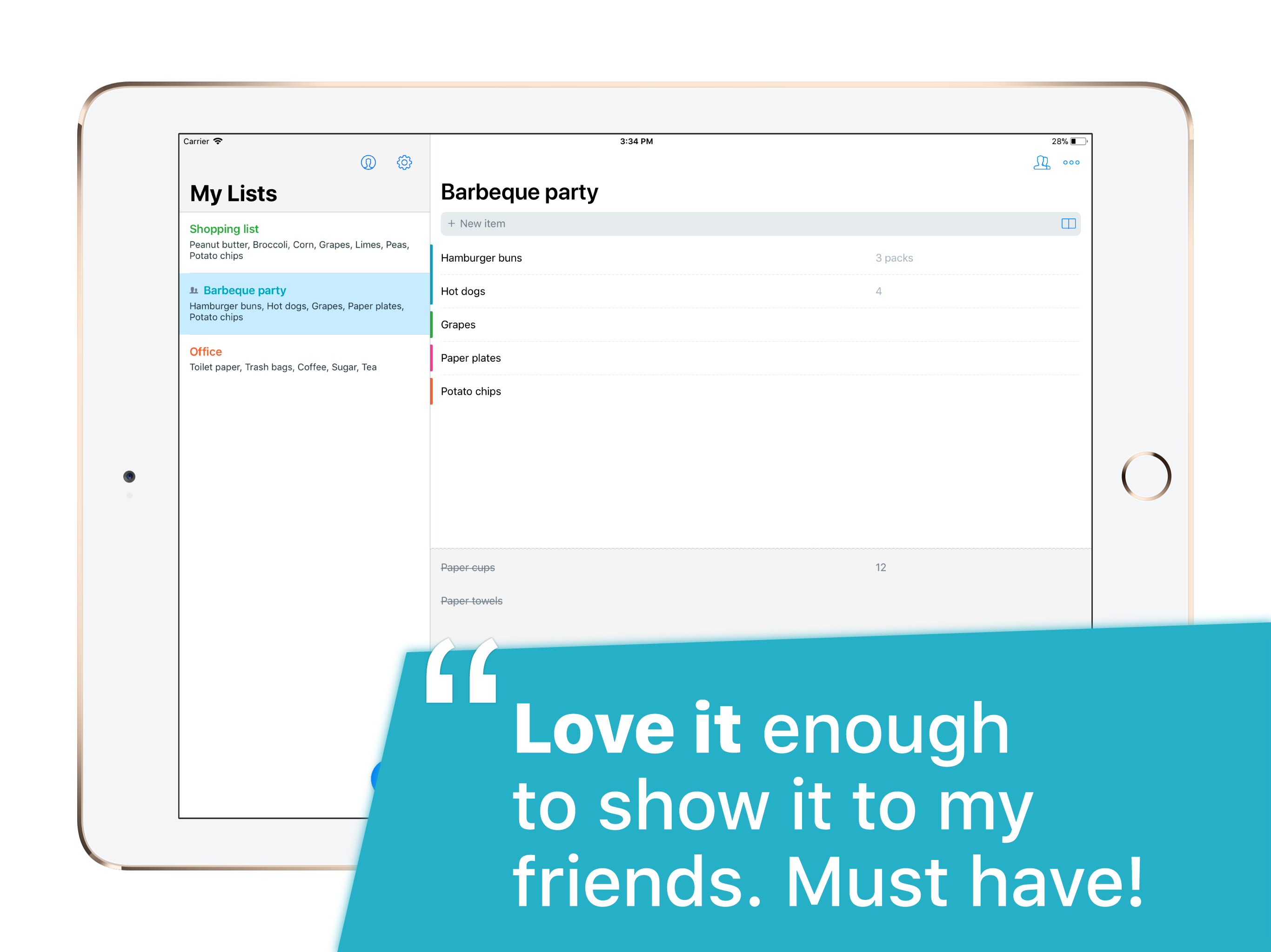 Grocery List with Sync