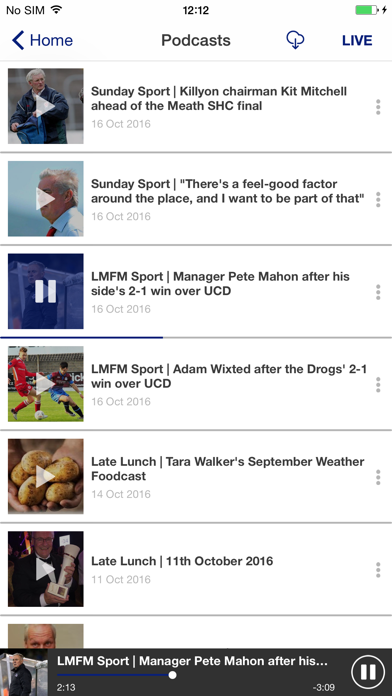 LMFM Radio Screenshot