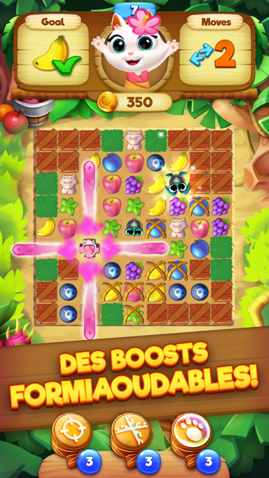 Screenshot #2 pour Tropicats: Match 3 Jeu sur Île