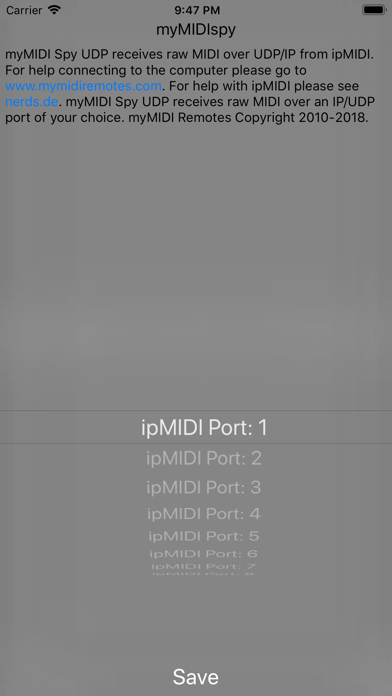 Screenshot #3 pour myMIDI Spy UDP
