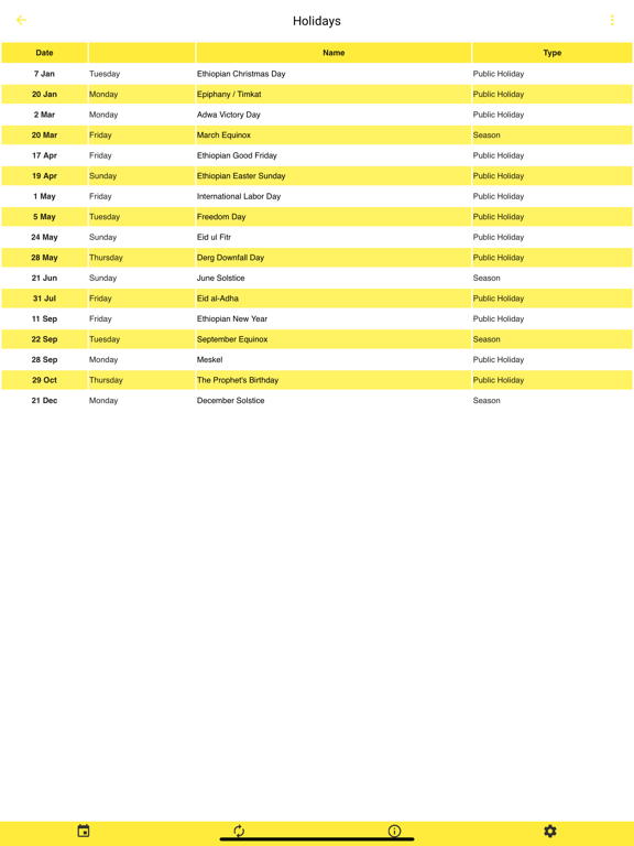 Screenshot #6 pour Ethiopian Calendar Amharic