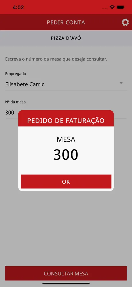 WinRest Pedir Conta