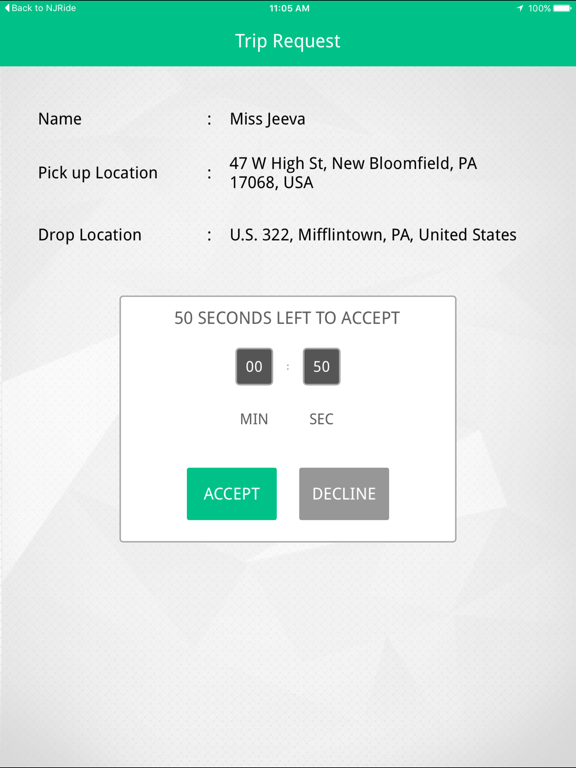 Screenshot #6 pour NJRide Driver