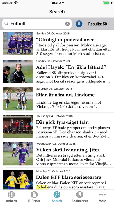 Mölndals-Posten E-tidning screenshot 3