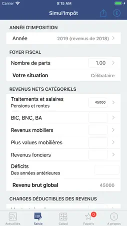 Simul'Impôt screenshot 1