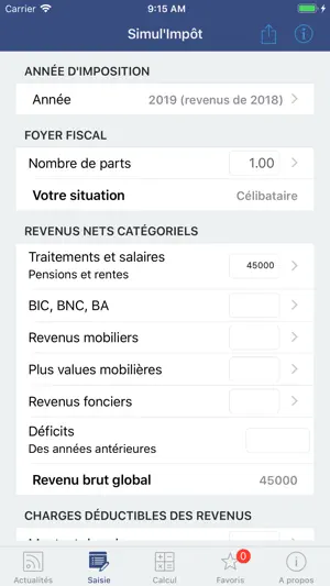 Simul'Impôt screenshot 1