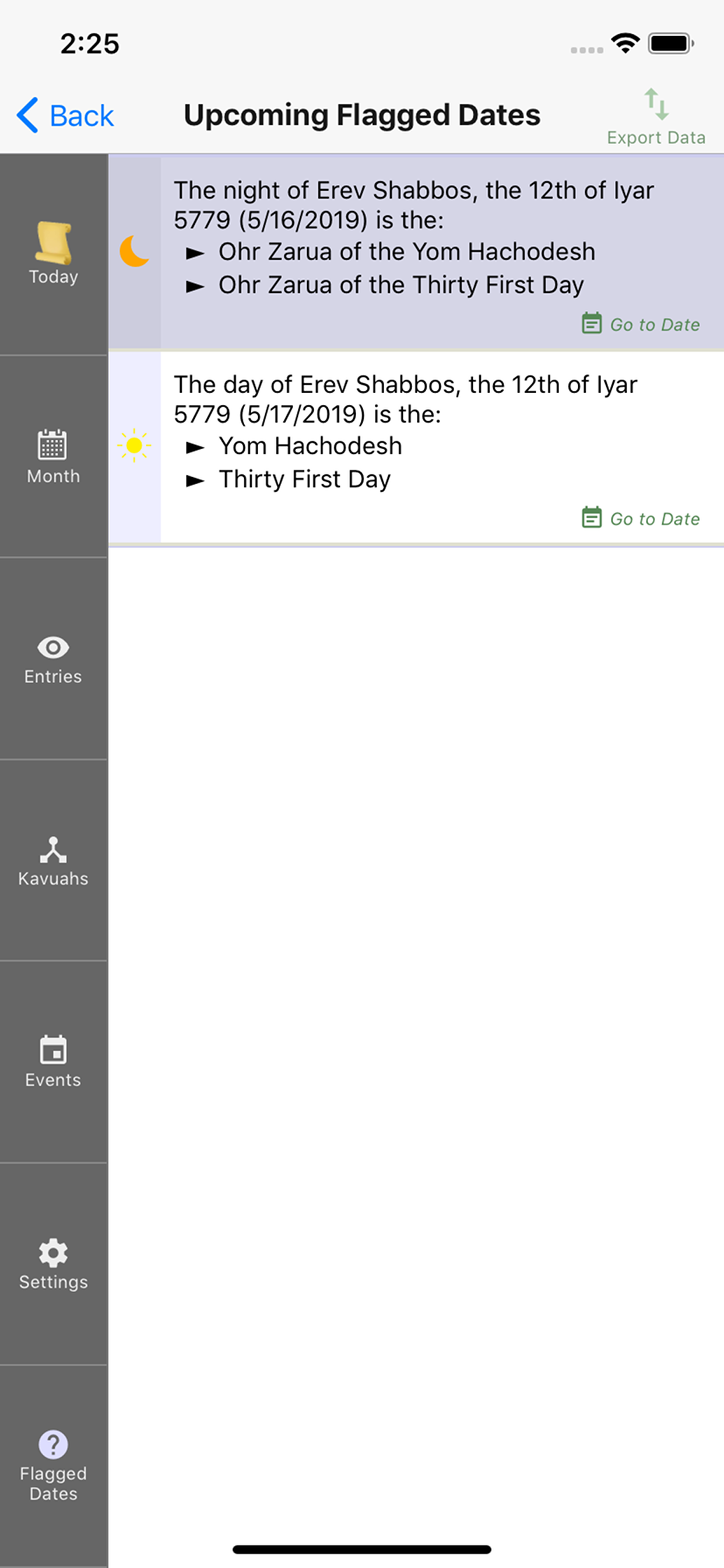 Luach screenshot 5