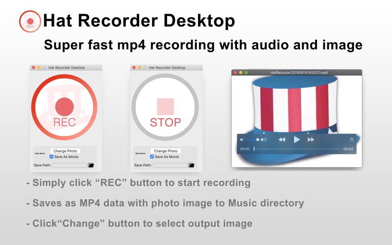 Screenshot #1 pour Hat Recorder Desktop