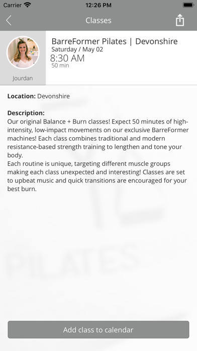 The PilatesBarre screenshot 4