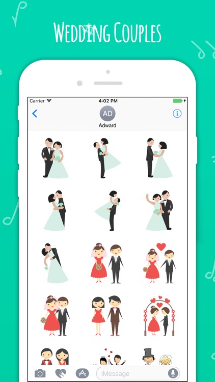 Wedding Couple Emoji's