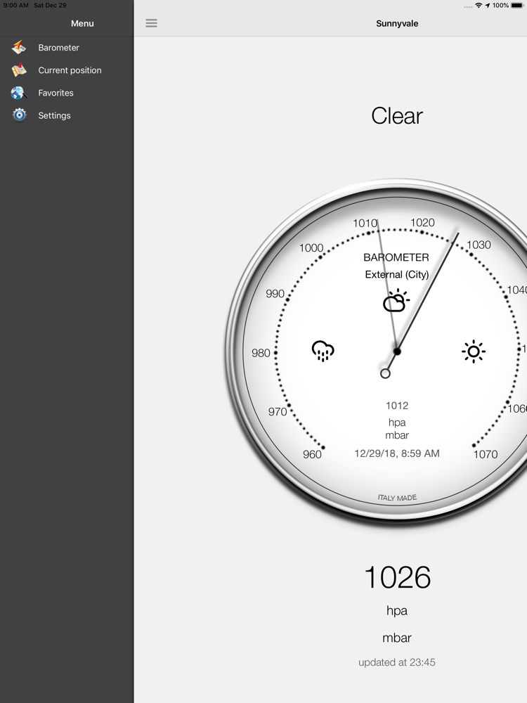 BarometerAtmospheric pressure App for iPhone Free Download Barometer