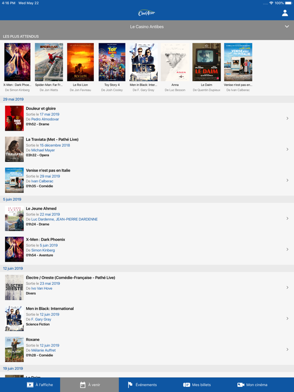CinéAzur iPad screenshot 4 - Entertainment app