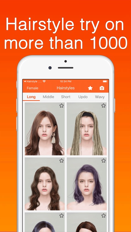 Hairstyle try on-hair color