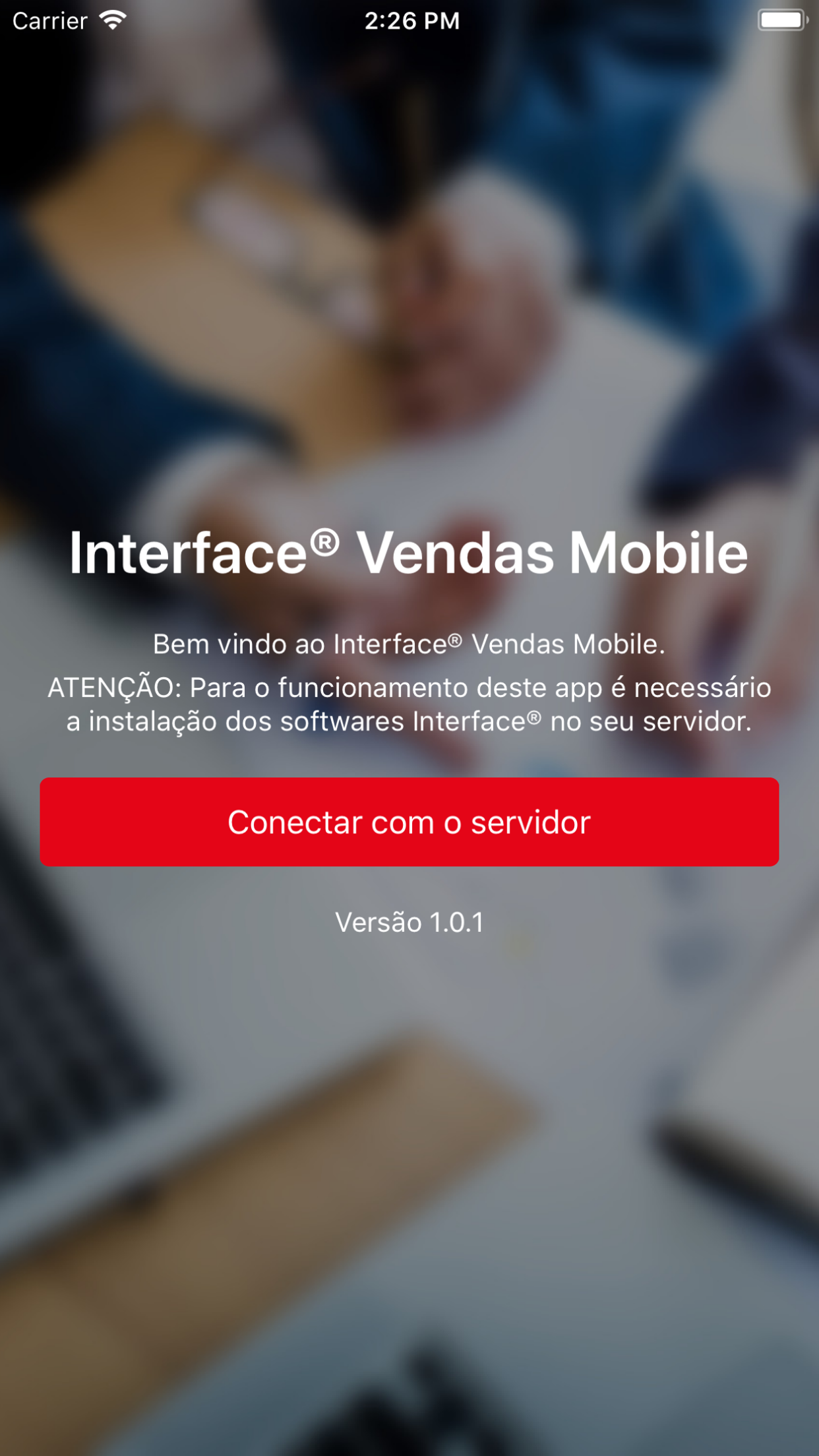 Interface Vendas Mobile