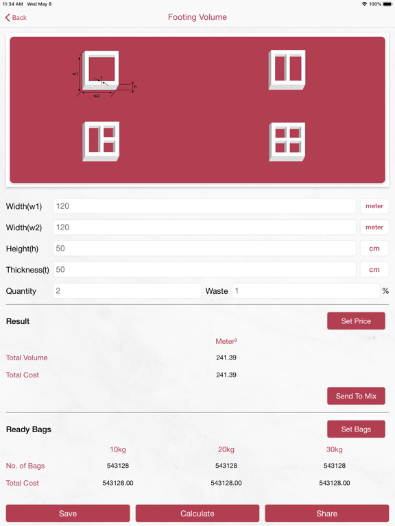 Screenshot #5 pour Concrete Calculator, Estimator