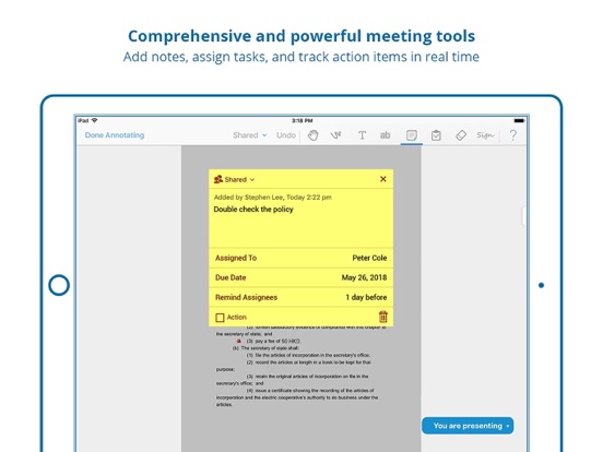 Azeus Convene iPad screenshot 5 - Business app