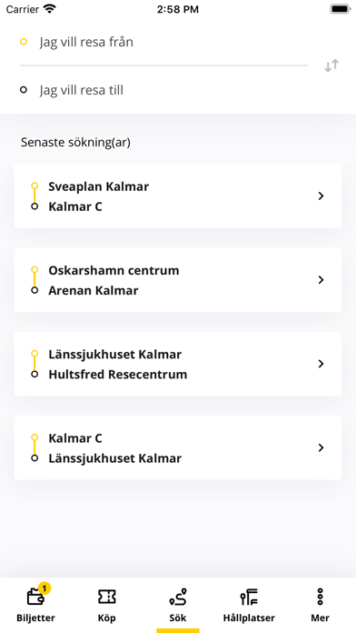 Kalmar länstrafik Screenshot