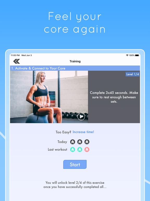 Diastasis Recti Fix iPad screenshot 7 - Health & Fitness app