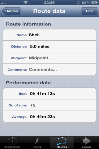 Run Log screenshot 4