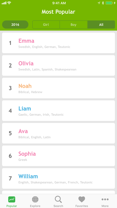 Screenshot #1 pour Baby Names ‎