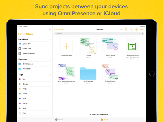 OmniPlan 3 Enterprise iPad screenshot