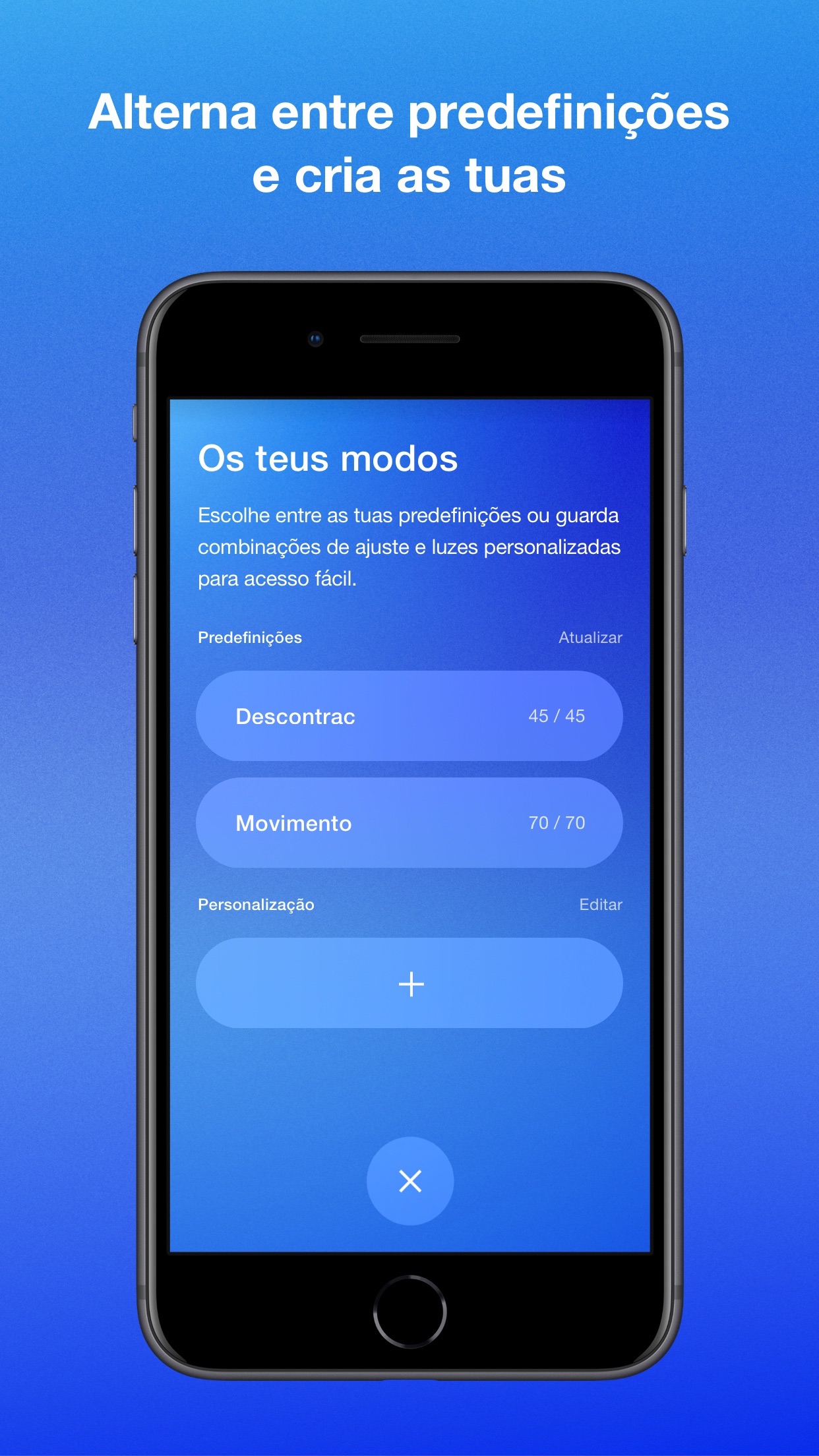 Screenshot do app Nike Adapt