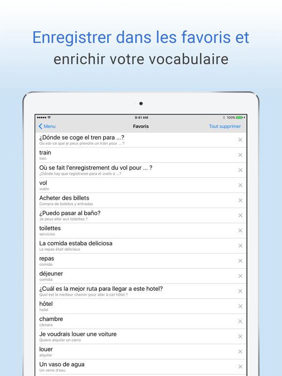 Dictionnaire Français–Espagnol iPad screenshot 4 - Reference app