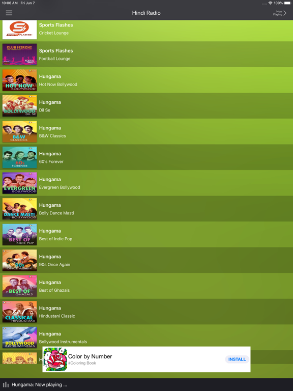 Hindi Radio - Hindi Songs HD iPad screenshot 5 - Music app