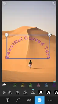Curved Text iphone bilder 2
